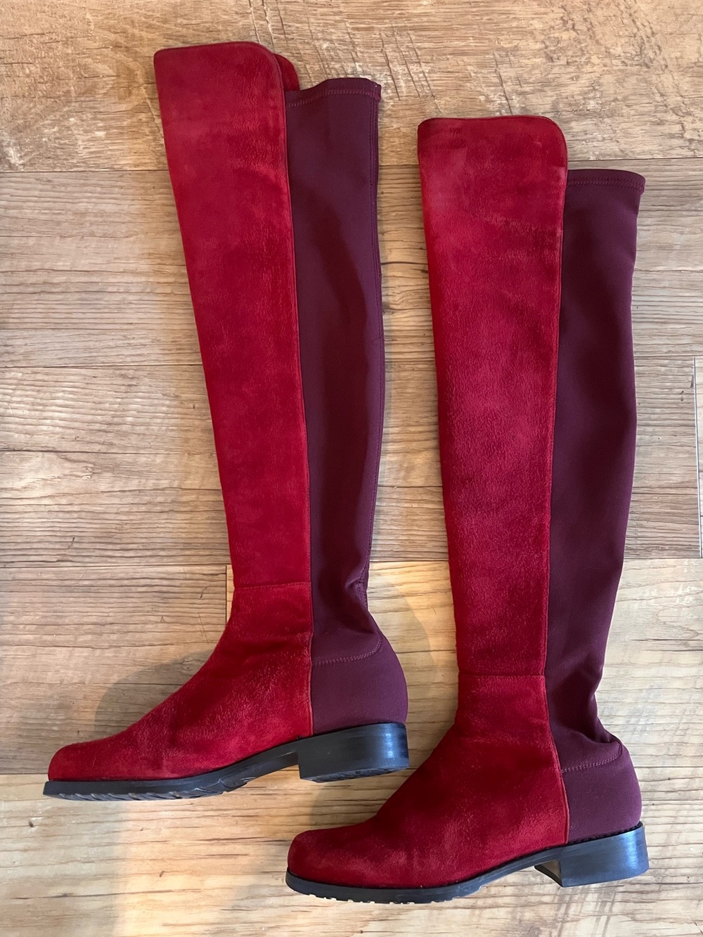 STUART WEITZMAN Women's Over-the-Knee Stretch Suede Boots- size 5.5 EUC